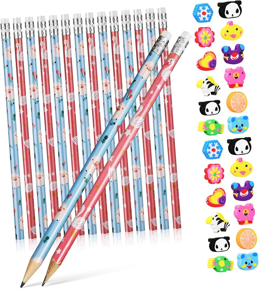 EXCEART 2 ボックス 文房具 セット 三角形 鉛筆 子供用 消しゴム 子供用 学校 グラファイト 鉛筆 絵を描く 子供 鉛筆 絵を描く 鉛筆 絵を描く 鉛筆 セット 生徒 消耗品 アニメー